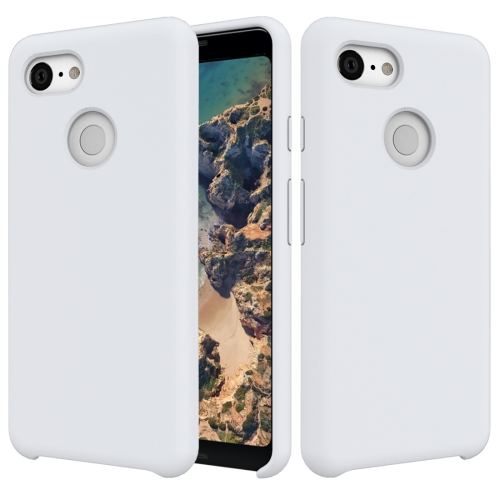 

Solid Color Liquid Silicone Dropproof Protective Case for Google Pixel 3 (White)