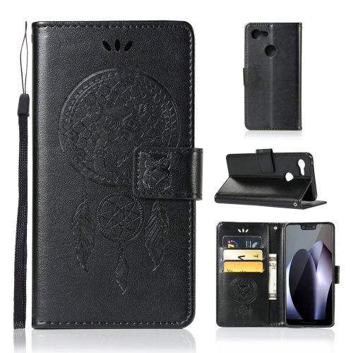 

Wind Chime Owl Embossing Pattern Horizontal Flip Leather Case for Google Pixel 3 XL, with Holder & Card Slots & Wallet (Black)