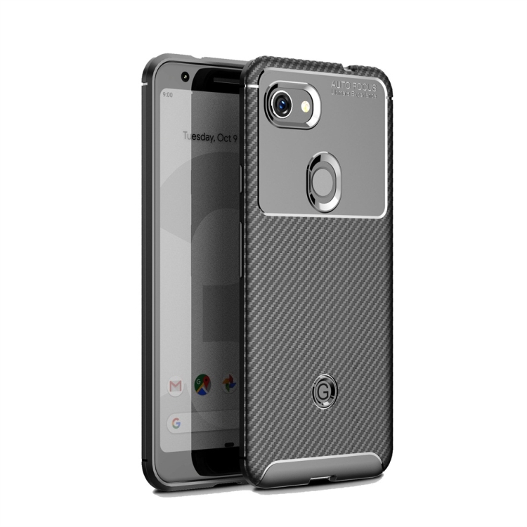 

Carbon Fiber Texture Shockproof TPU Case for Google Pixel 3a(Black)