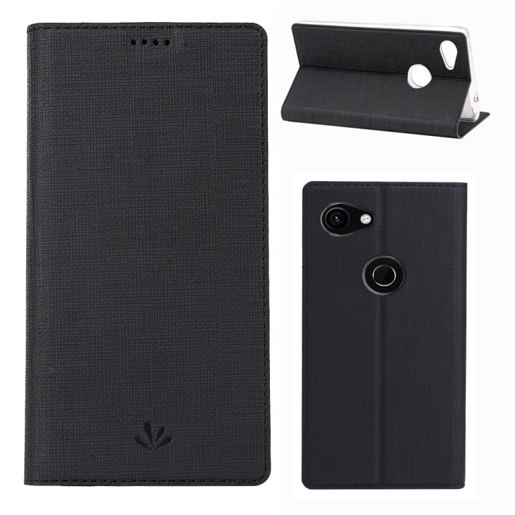 

ViLi Texture PU Leather Case for Google Pixel 3a, with Holder & Card Slots & Wallet (Black)