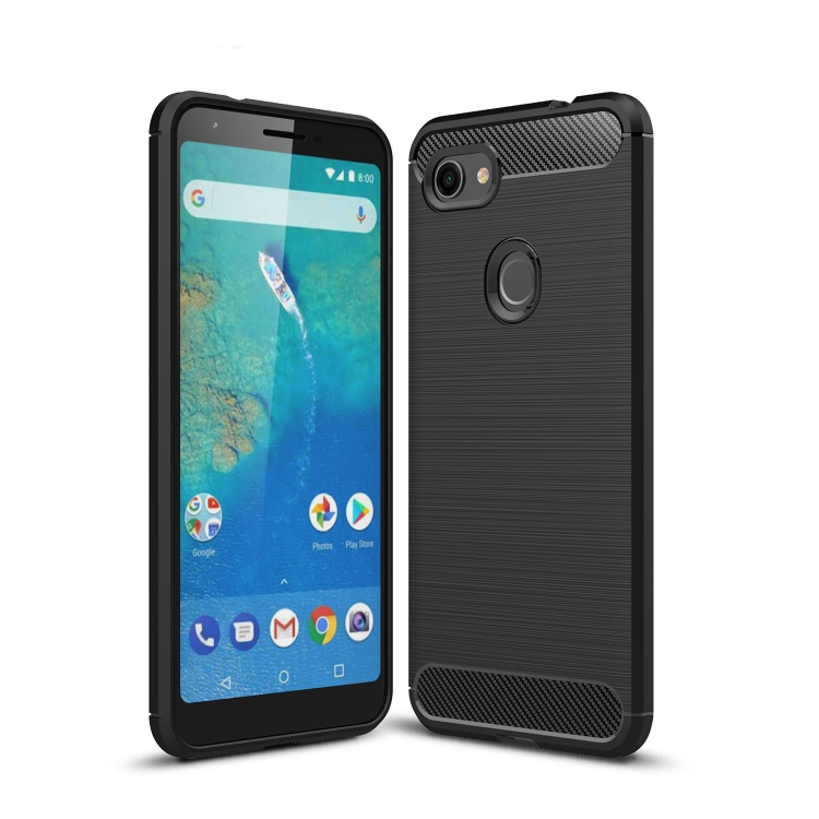 

Brushed Texture Carbon Fiber Shockproof TPU Case for Google Pixel 3XL Lite(Black)
