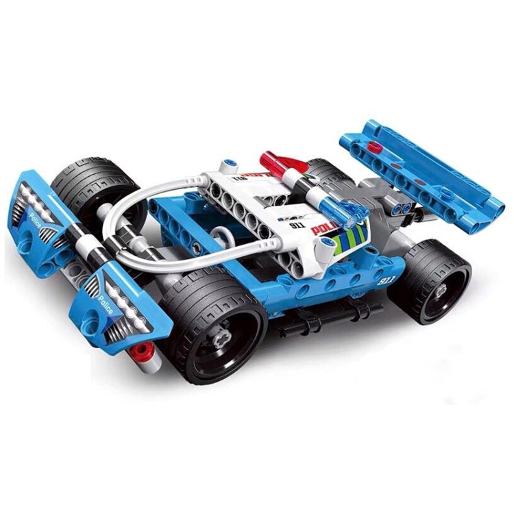 

Mecfactor Racing Car Construction Building Block Toys Puzzles Intelligence Educational Police Chase Back Off-road Car