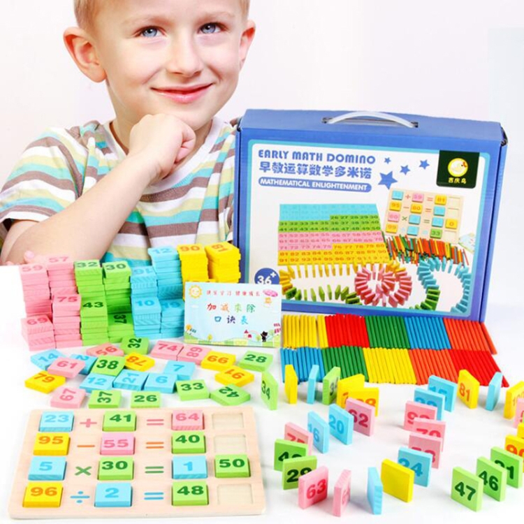 

200 PCS Digital Computing Dominoes Children Building Blocks Toys, Suitable for Age: 3-7 Years Old
