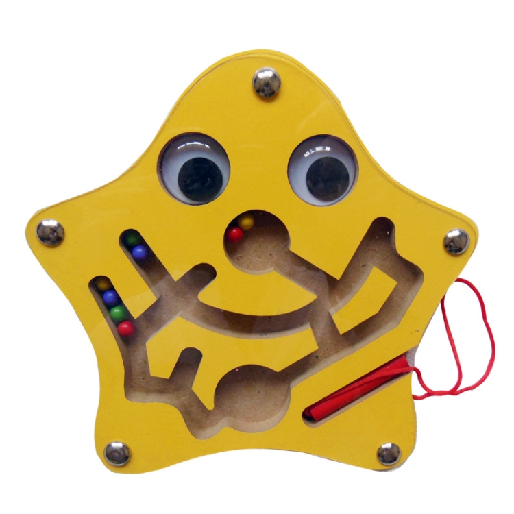 

Children Puzzle Toy Wooden Magnetic Small Size Starfish Pattern Animal Maze