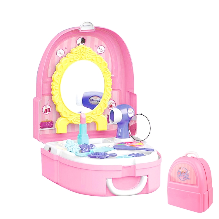 

[US Warehouse] 13 in 1 Children Dressing Table Care Backpack Simulation Makeup Toy Set