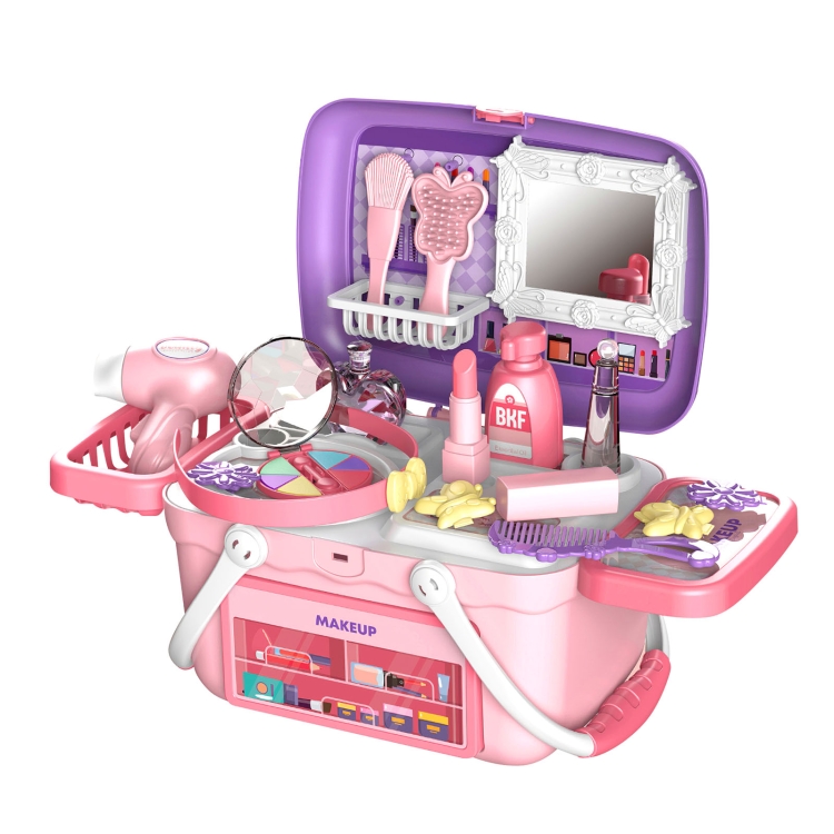 

[US Warehouse] 26 in 1 Children Simulation Portable Little Princess Makeup Box Pretend Play Toy Set