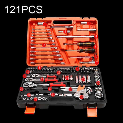 

121 In 1 Multi-function Car Repair Combination Toolbox Ratchet Wrench Set