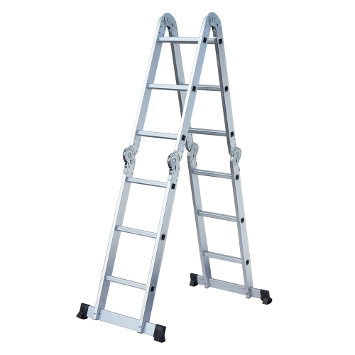

[US Warehouse] 12.2ft Household Multifunctional Aluminum Alloy Small Joint Foldable Telescopic Ladder 12-step Unloading Ladder