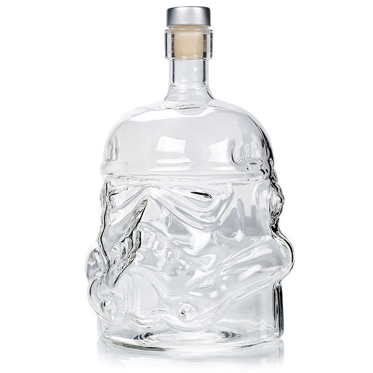 

Glass Bottle Wine Pot Decanter Transparent Crystal Vodka Flagon Gift, Capacity: 650ml