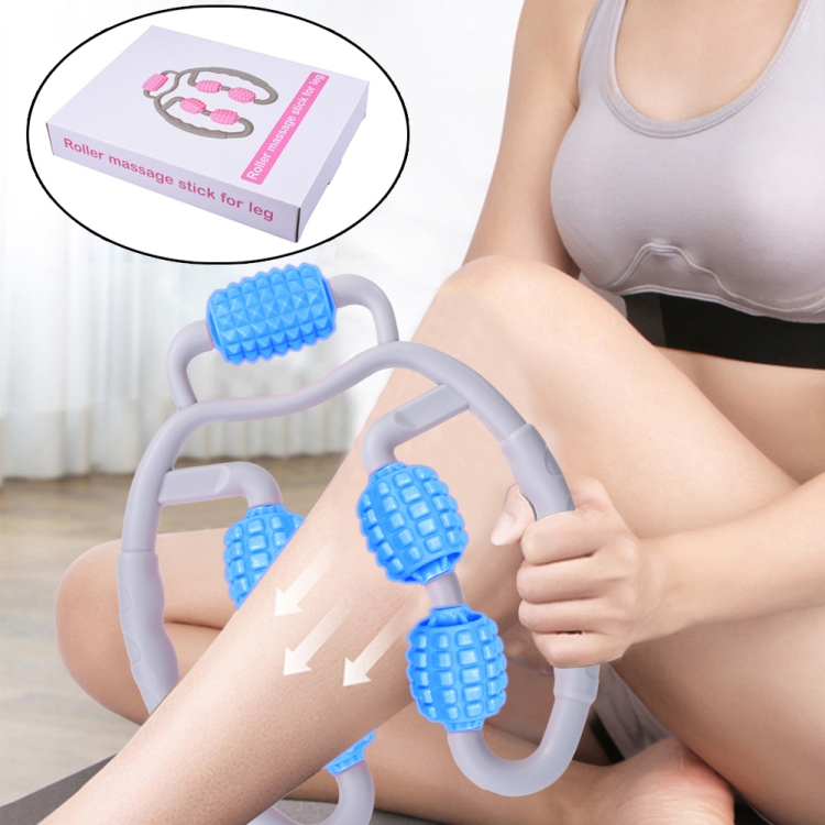 

5-wheel Ring Roller Leg Massager, Specifications: Boxed (Blue)
