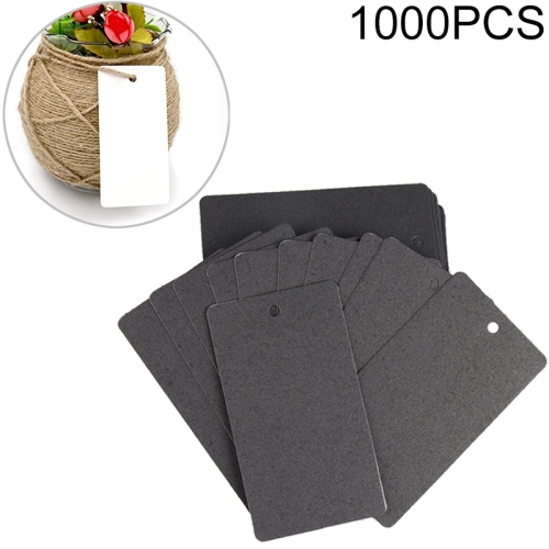 

1000 PCS Rectangle Decoration Tag Kraft Paper Blank Small Label Clothing Identification Card, Size: 9x5cm(Black)