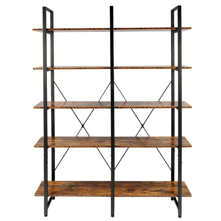 

[US Warehouse] Cross-fixed Storage Rack with 5-layer Backplane, Size: 178x33x135cm