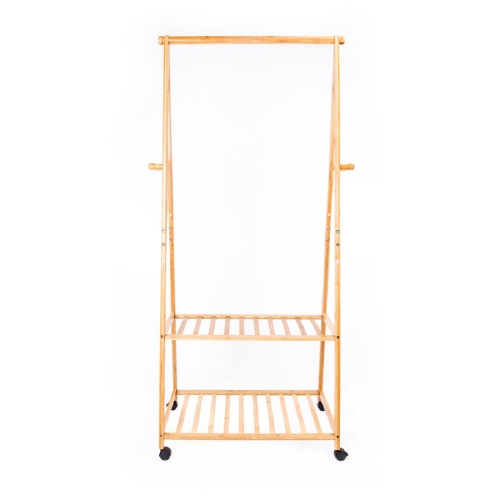 

[UK Warehouse] Two-tier Storage Coat Rack with Wheels, Size: 166x75x33cm