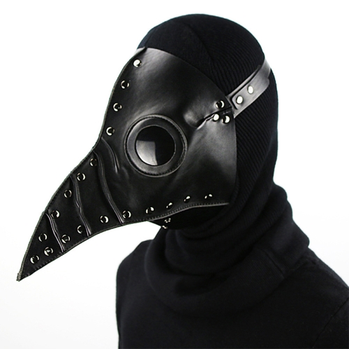 

HG074 Halloween Crumpled Beak Shape Mask Punk Style Mask(Black)