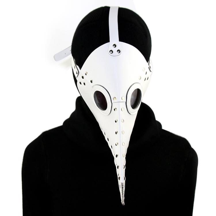 

HG083 Halloween Solid Color Beak Shape Mask Punk Style Mask(White)
