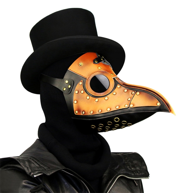 

HG090 Halloween Two-color Stitching Beak Shape Mask Punk Style Mask