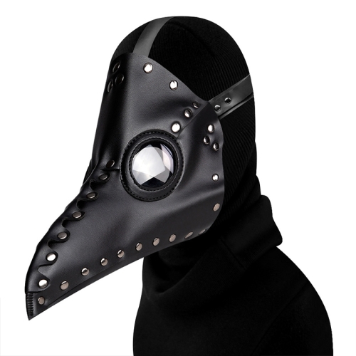 

HG65005 Halloween Dress Up Props Rivets Beak Shape Mask(Black)