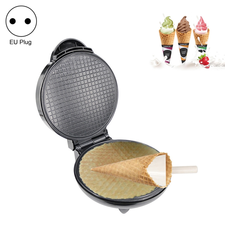 

Electric Egg Roll Maker DIY Ice Cream Cone Machine Crispy Omelet Machine Pancake Machine, EU Plug