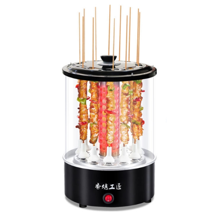 

Household Electric Smokeless Automatic Vertical Rotary BBQ Machine, CN Plug (Black)