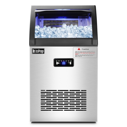 

[US Warehouse] Stainless Steel Freestanding Ice Maker Cube Machine,Size: 43x41x79.5cm