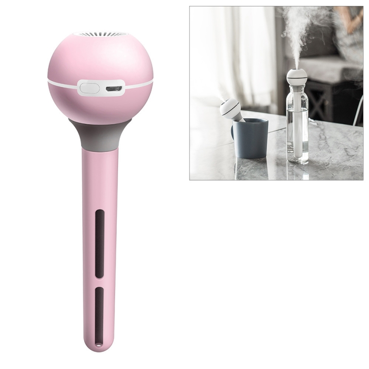 

QW-H01 Portable Mini USB Charging Magic Wand Desktop Car Humidifier, Battery Version (Pink)