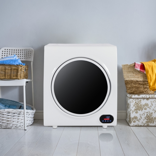 

[US Warehouse] 110V 1400W 4KG Portable Household LED Touch Screen Compact Laundry Tumble Clothes Dryer, US Plug (White)