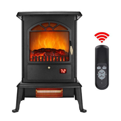 

[US Warehouse] ZOKOP HT1217 1500W Freestanding Three-door Glass 3D Flame Fireplace with Remote Control & LED Display & 3 Quartz Tubes, Plug: US Plug