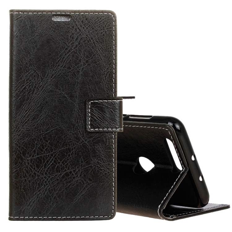 

Huawei Honor 9 Lite Retro Crazy Horse Texture Horizontal Flip Leather Case with Holder & Card Slots & Wallet & Photo Frame(Black)