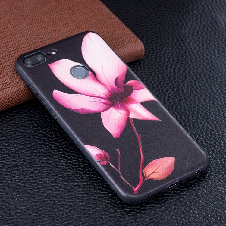 

For Huawei P20 Lite & nova 3e Lotus Pattern Stereo Relief Soft TPU Protective Back Case
