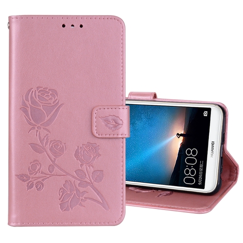 

For Huawei Mate 10 Lite Rose Embossed Horizontal Flip Environmental PU Leather Case with Holder & Card Slots & Wallet (Rose Gold)