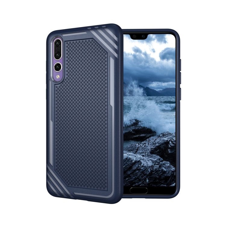

Lattice Texture TPU Shockproof Case for Huawei P20 Pro(Blue)
