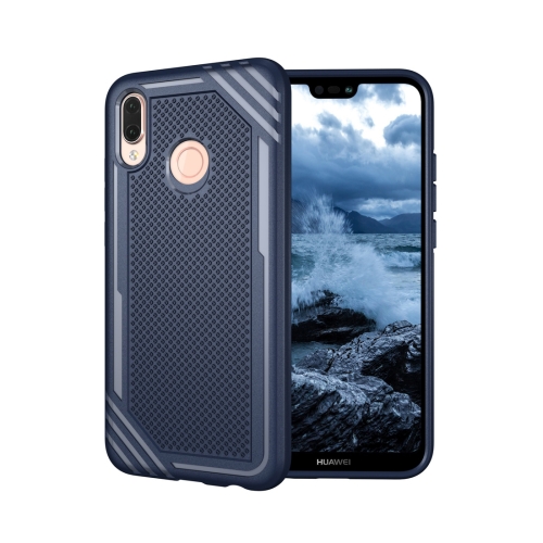 

Lattice Texture TPU Shockproof Case for Huawei P20 Lite(Blue)