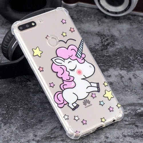 

Star Unicorn Pattern Oil Embossed TPU Case for Huawei Y7 Prime (2018)