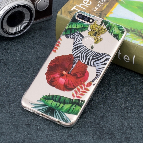 

Zebra Pattern Transparent TPU Soft Case for Huawei Y7 2018