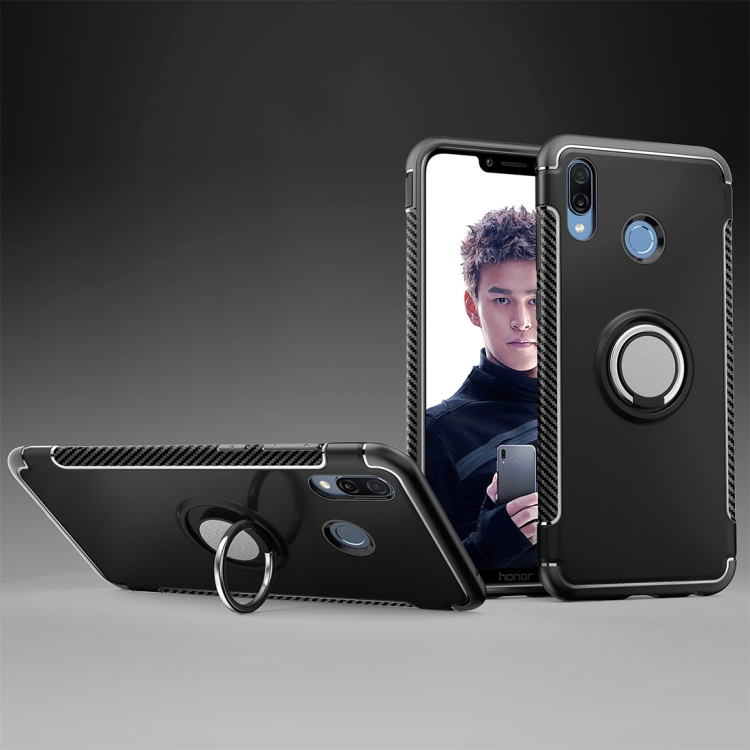 

Magnetic 360 Degree Rotation Ring Armor Protective Case for Huawei Honor Play(Black)