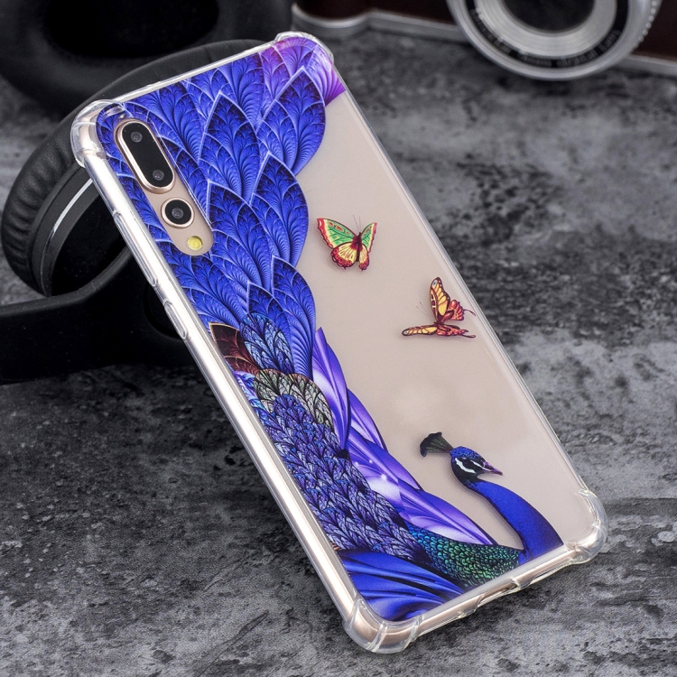 

Peacock Pattern Oil Embossed TPU Case for Huawei P20 Pro