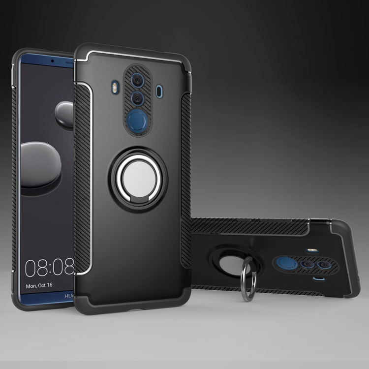 

Magnetic 360 Degree Rotation Ring Holder Armor Protective Case for Huawei Mate 10 Pro (Black)