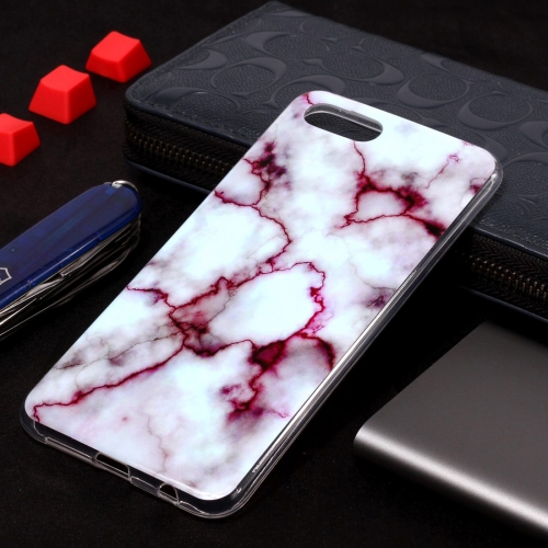 

Marble Pattern Soft TPU Case For Huawei Y5 Prime (2018)(Red)