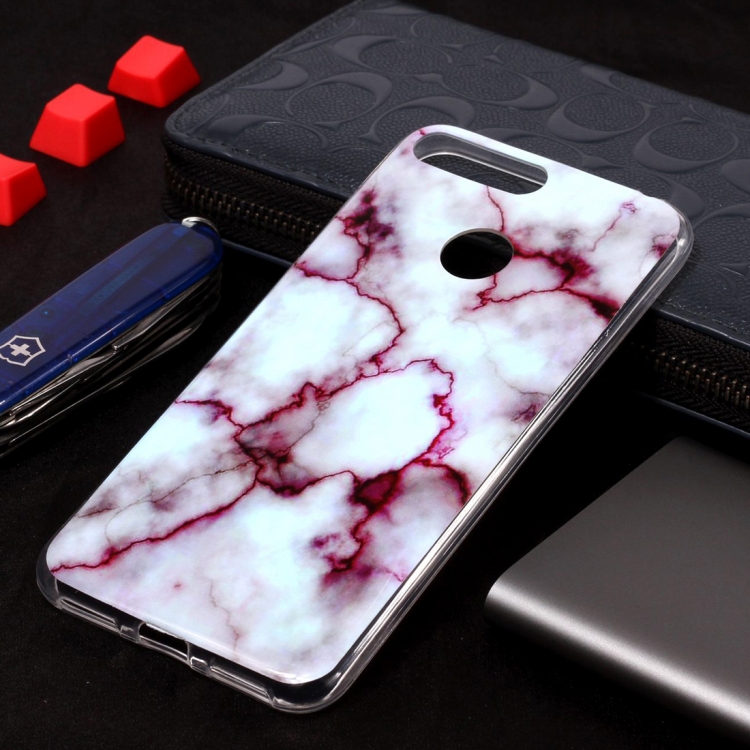 

Marble Pattern Soft TPU Case For Huawei Y6 (2018)(Red)