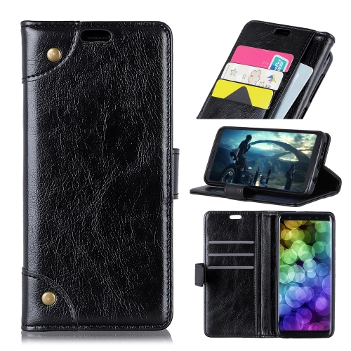 

Copper Buckle Nappa Texture Horizontal Flip Leather Case with Holder & Card Slots & Wallet For Huawei P20 Lite(Black)