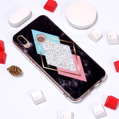 

Marble Pattern TPU Soft Protective Case For Huawei P20 Lite / Nova 3e(Rhombus)