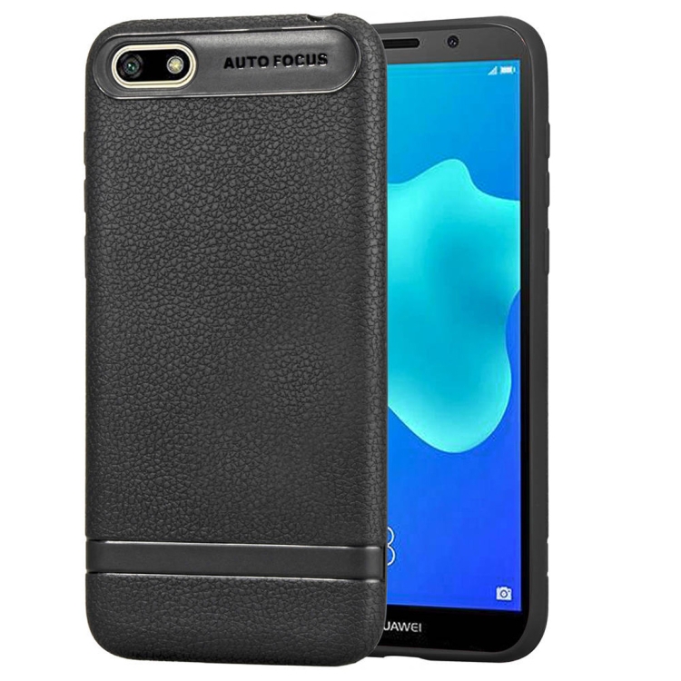 

Litchi Texture TPU Shockproof Case for Huawei Y5 Prime (2018)(Black)