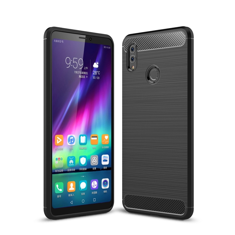 

Brushed Texture Carbon Fiber Shockproof TPU Case for for Huawei Honor Note 10 (Black)