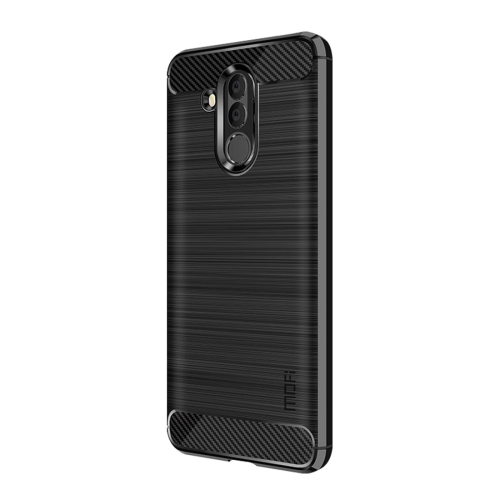 

MOFI Brushed Texture Carbon Fiber Soft TPU Case for Huawei Mate 20 Lite / Maimang 7 (Black)