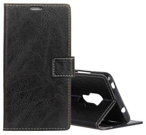 

Retro Crazy Horse Texture Horizontal Flip Leather Case for Huawei Mate 20, with Holder & Card Slots & Wallet & Photo Frame (Black)