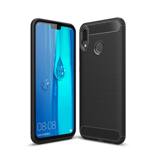 

Brushed Texture Carbon Fiber Shockproof TPU Case for Huawei Y9 (2019)(Black)