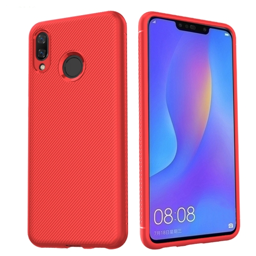 

lenuo Leshen Series Stripe Texture TPU Case for Huawei Nova 3i (Red)
