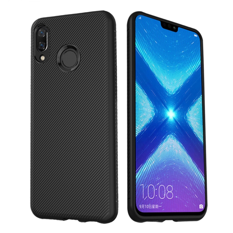 

lenuo Leshen Series Stripe Texture TPU Case for Huawei Honor 8X (Black)