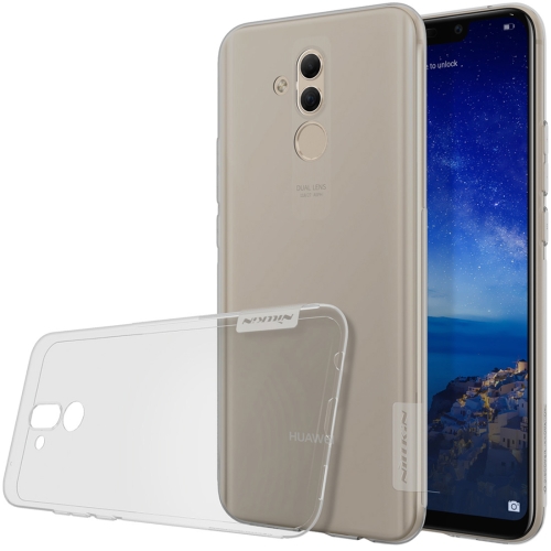 

NILLKIN Nature TPU Case Stylish 0.6mm Ultrathin Clear Color Soft Protective Case Back Cover for Huawei Mate 20 Lite / Maimang 7(Grey)