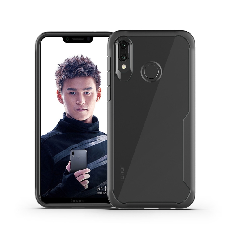 

Transparent PC + TPU Full Coverage Shockproof Protective Case for Huawei Honor Play (Black)